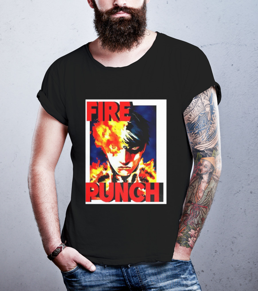 FIRE PUNCH Agni Burning Half Face Manga T-Shirt