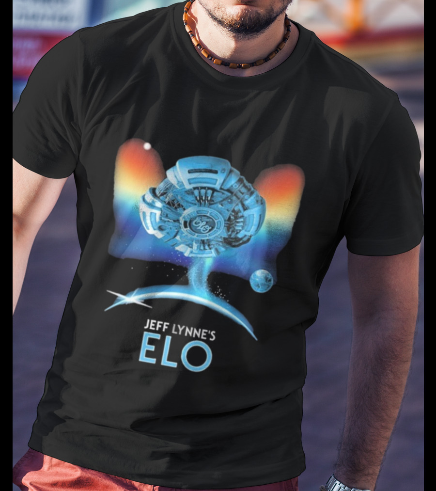 Jeff Lynne’s ELO Spaceship With Rainbow Astral Light T-Shirt