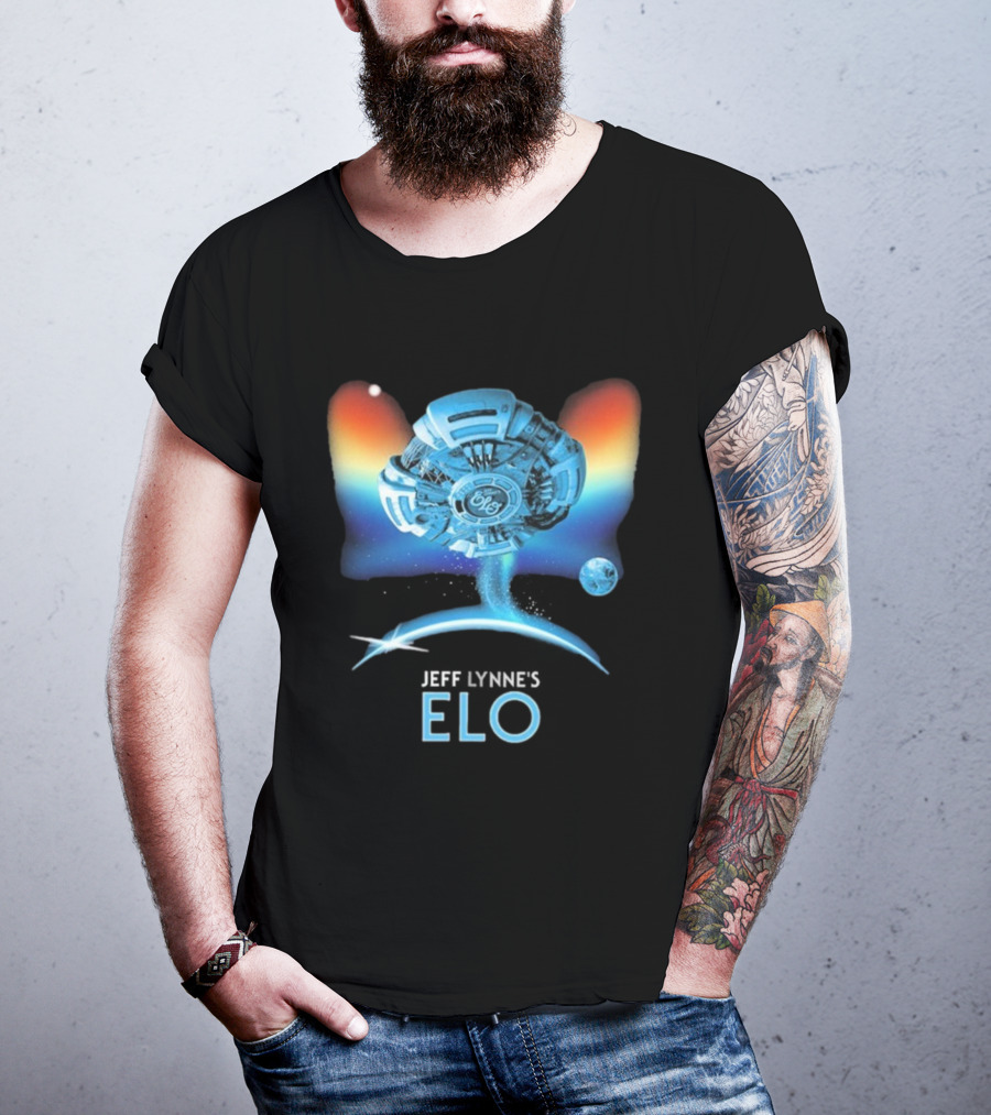 Jeff Lynne’s ELO Spaceship With Rainbow Astral Light T-Shirt