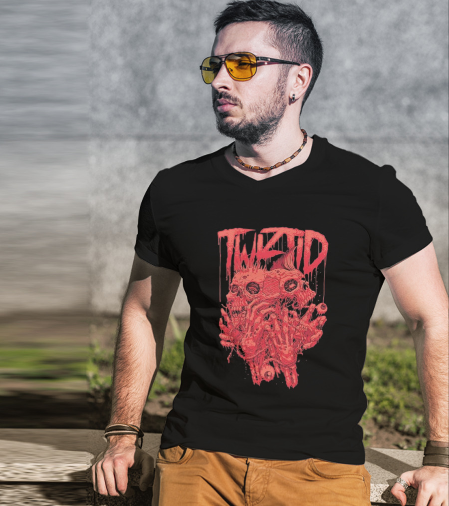 Twiztid Skeletons Bloody Dripping Skull Twiztid T-Shirt