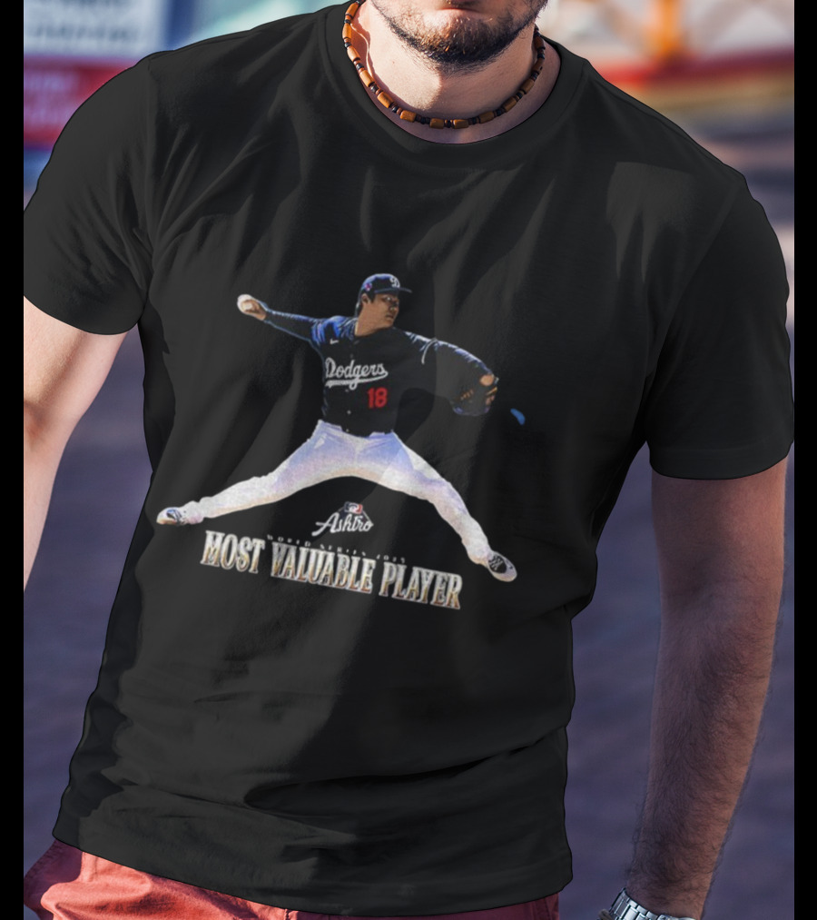 Yoshinobu Yamamoto 18 Dodgers Most Valuable Player MLB 2025 World Series T-Shirt