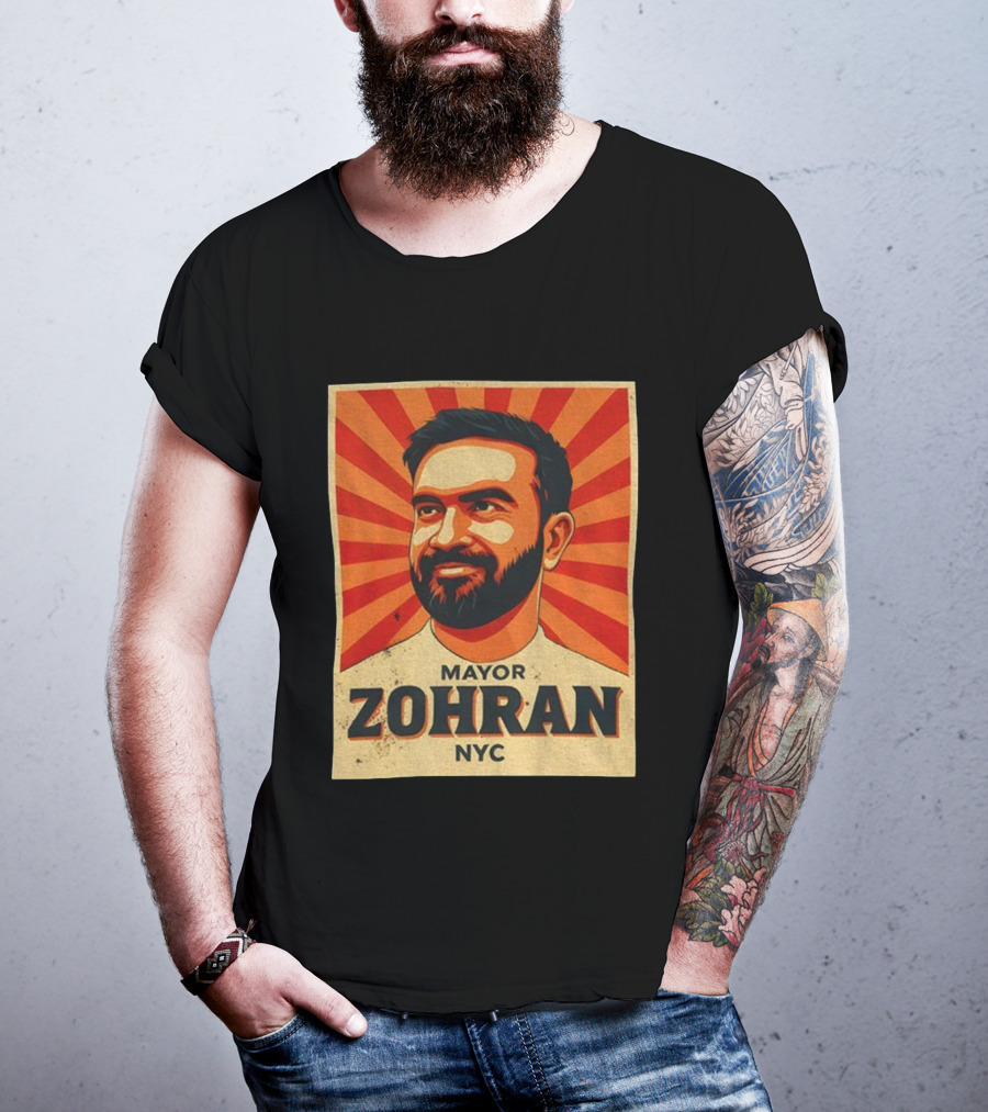 MAYOR ZOHRAN NYC Vintage Political Campaign Retro Style T-Shirt