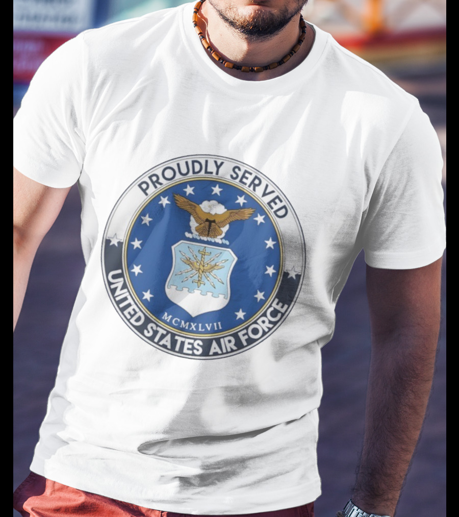 Proudly Served United States Air Force MCMXLVII Eagle Emblem T-Shirt