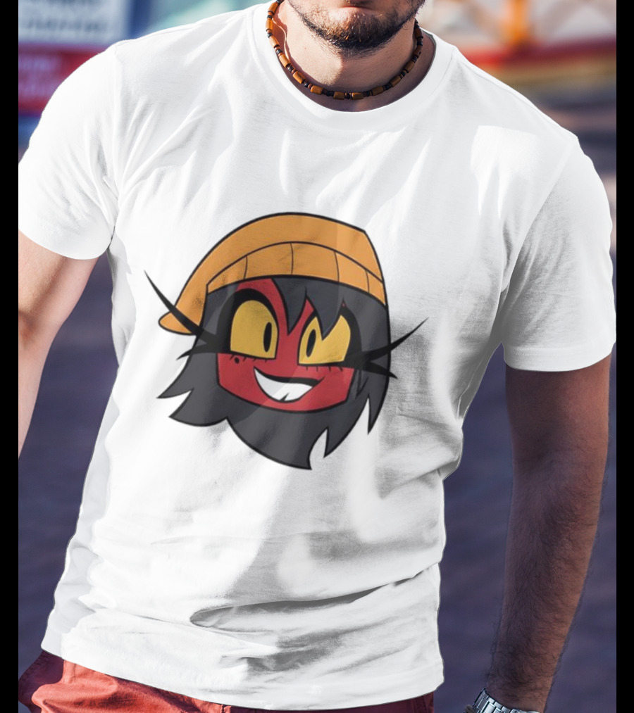 Unhappy Campers Millierd Red-Faced Character With Orange Hat And Yellow Eyes T-Shirt