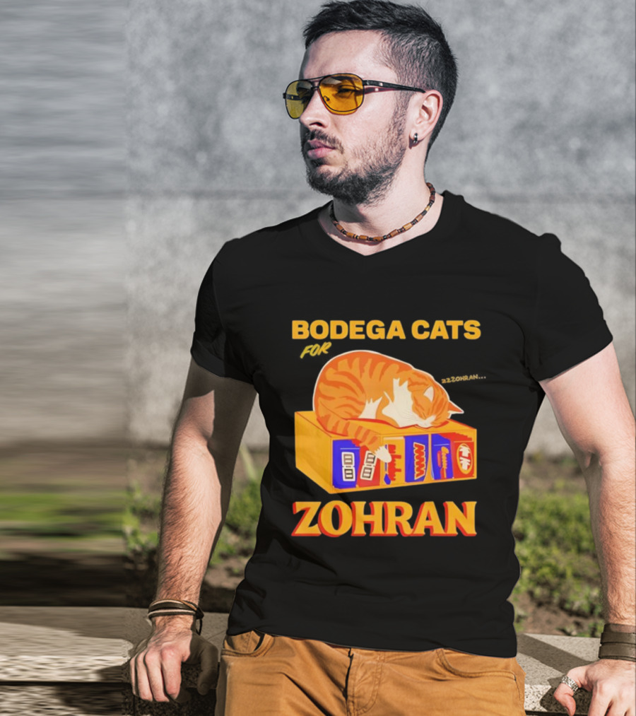 Bodega Cats Zohran Mamdani Iconic Democrat Humor T-Shirt