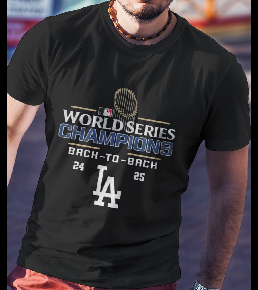 Los Angeles Dodgers World Series Champions Back-to-Back 24 25 T-Shirt