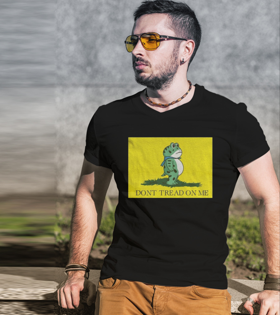 Portland I.C.E. Protest Frog Don't Tread On Me Gadsden Flag T-Shirt