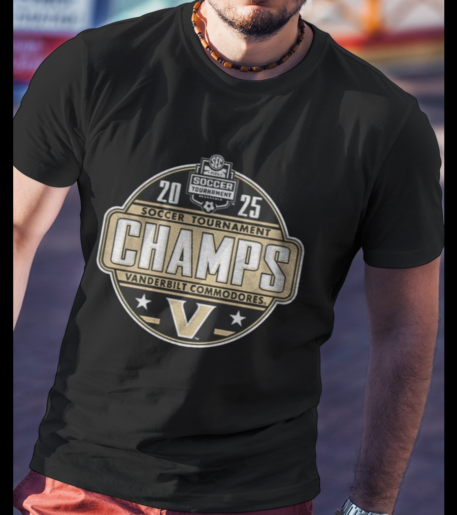 SEC 2025 Soccer Tournament Champs Vanderbilt Commodores T-Shirt
