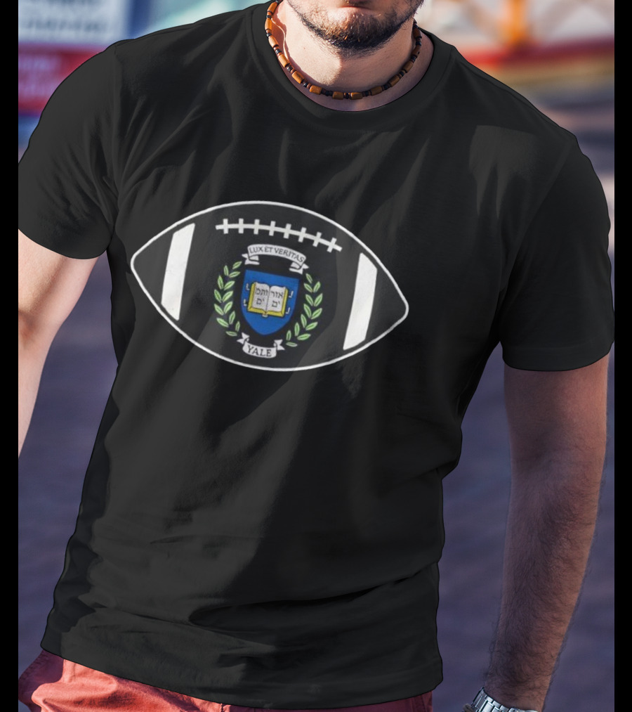 Yale University Lux Et Veritas Football Shield Emblem T-Shirt