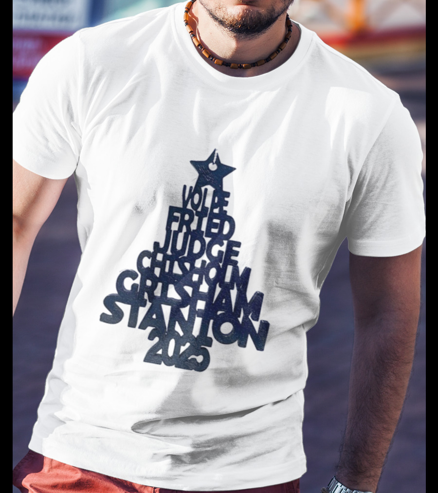 New York Yankees Vole Prized Judge Chisholm Grisham Stanton Christmas Tree 2025 T-Shirt