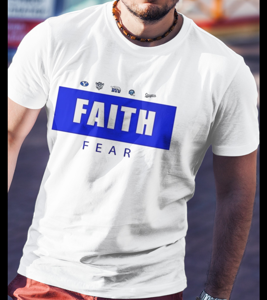 BYU Faith Fear Football Cougars Fan Apparel T-Shirt