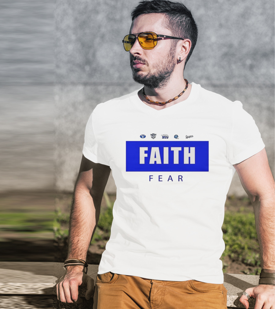 BYU Faith Fear Football Cougars Fan Apparel T-Shirt