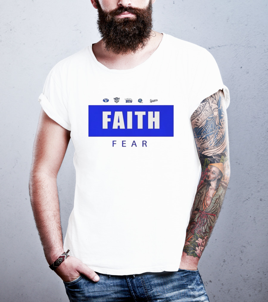 BYU Faith Fear Football Cougars Fan Apparel T-Shirt