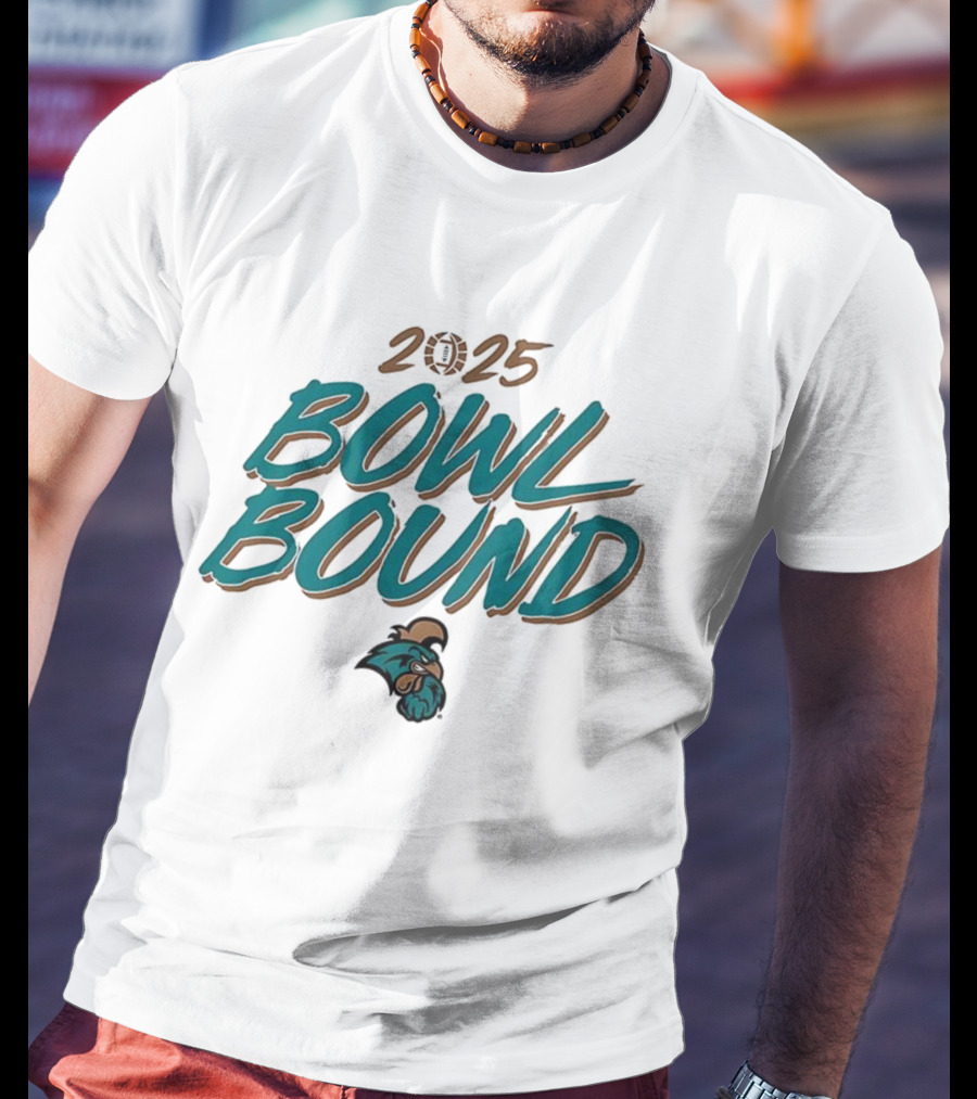 Coastal Carolina Chanticleers 2025 Bowl Bound Football Team Logo T-Shirt