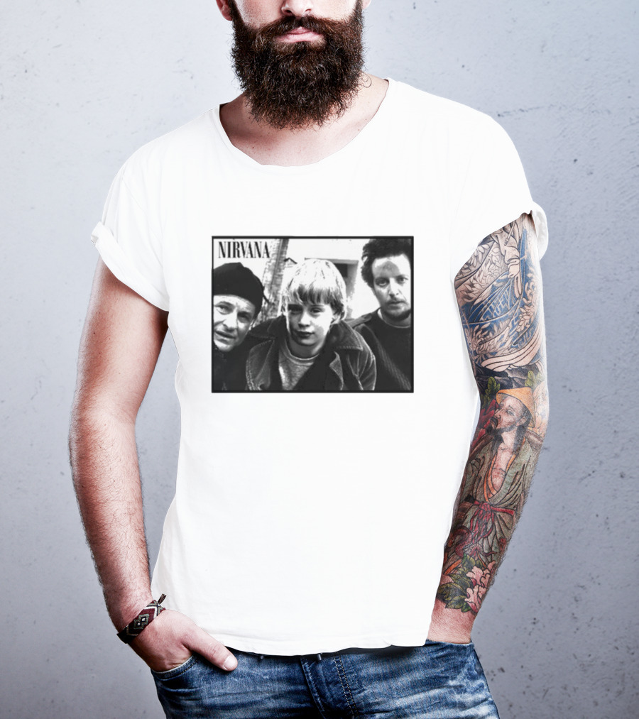Nirvana Meets Home Alone Mashup Holiday Edition T-Shirt