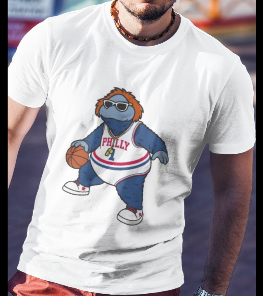 Philadelphia 76ers Philly Mascot Basketball Character T-Shirt