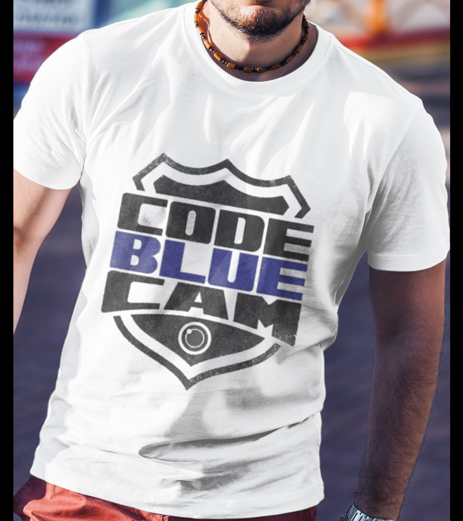 Code Blue Cam Badge Shield Emblem T-Shirt