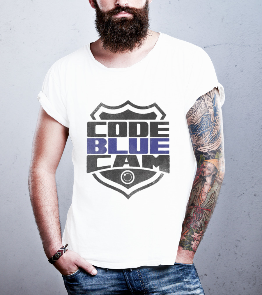 Code Blue Cam Badge Shield Emblem T-Shirt