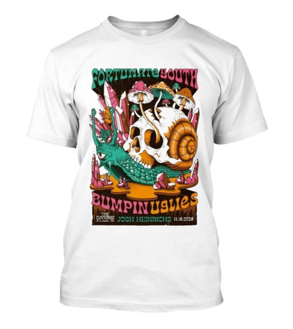 Fortunate Youth Bumpin Uglies Skull Snail The Caverns TN Nov 16 2023 Josh Heinrichs T-Shirt