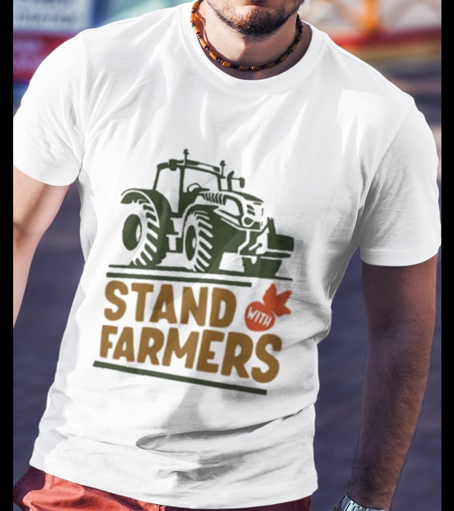 Stand With Farmers Tractor Plow Support T-Shirt