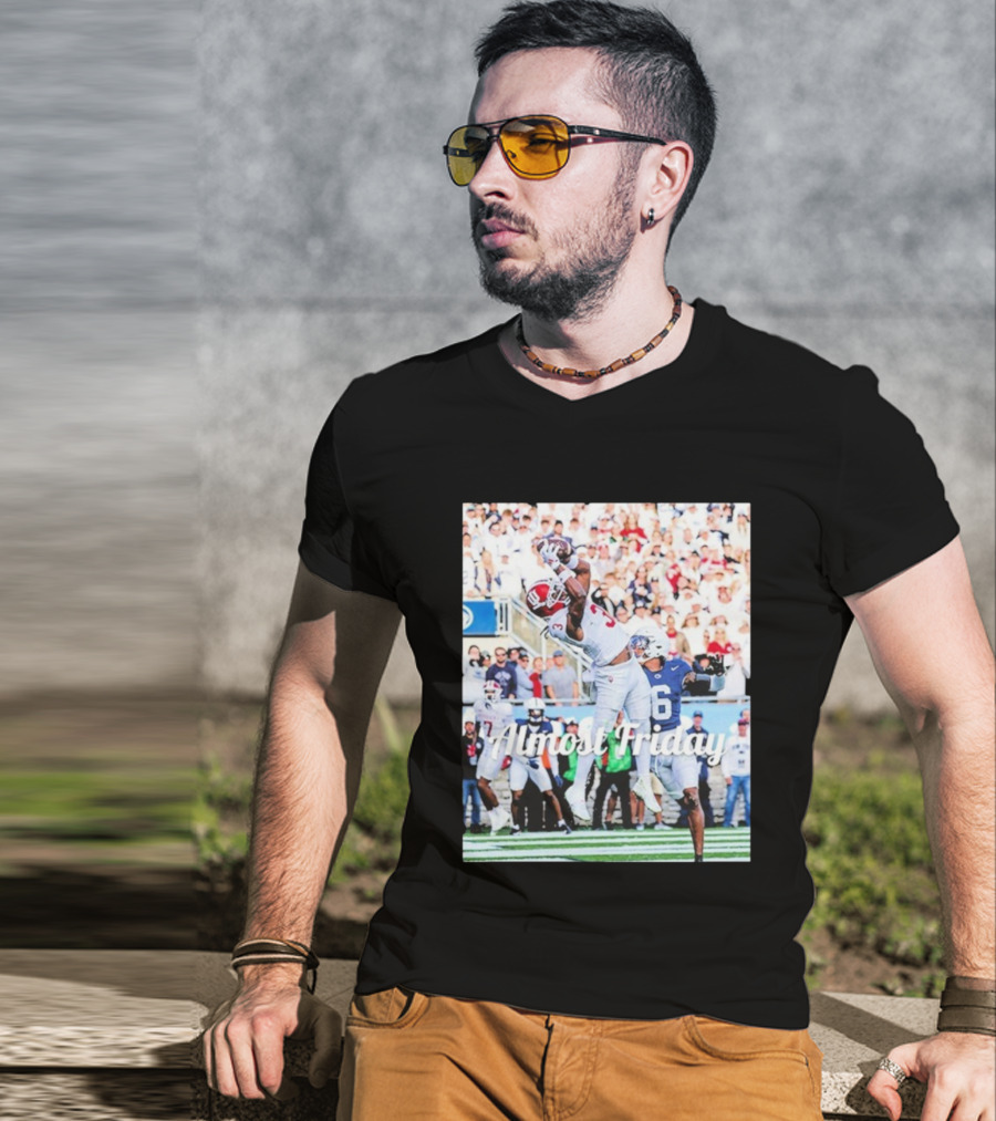Almost Friday Indiana Hoosiers Football Catch Stadium Crowd T-Shirt