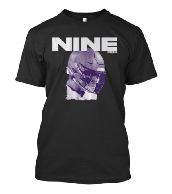 J.J. McCarthy Nine Football Helmet Graphic T-Shirt