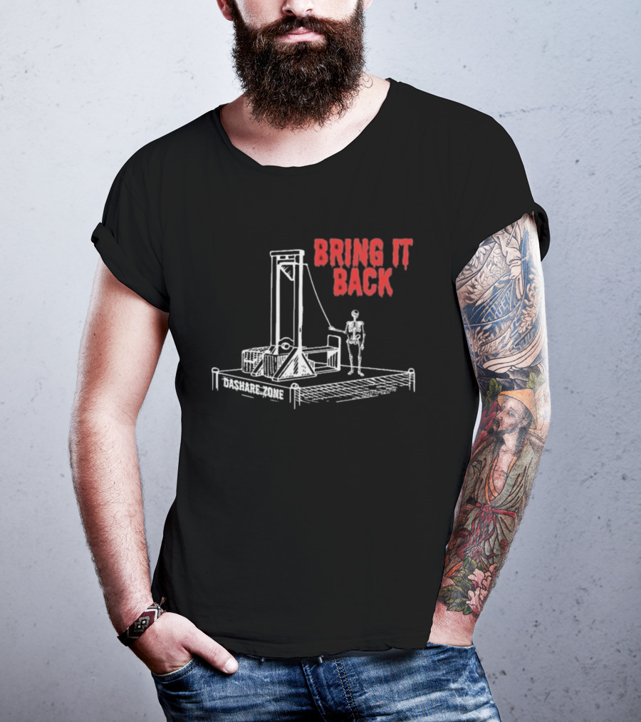 Bring It Back Dashare Zone Skeleton Guillotine Retro Style T-Shirt