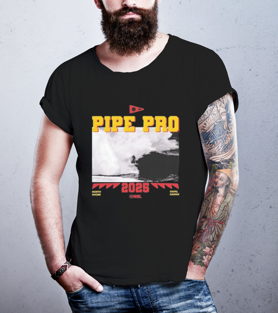 Florence Marine X Pipe Pro 2025 North Shore Oahu Hawaii WSL T-Shirt