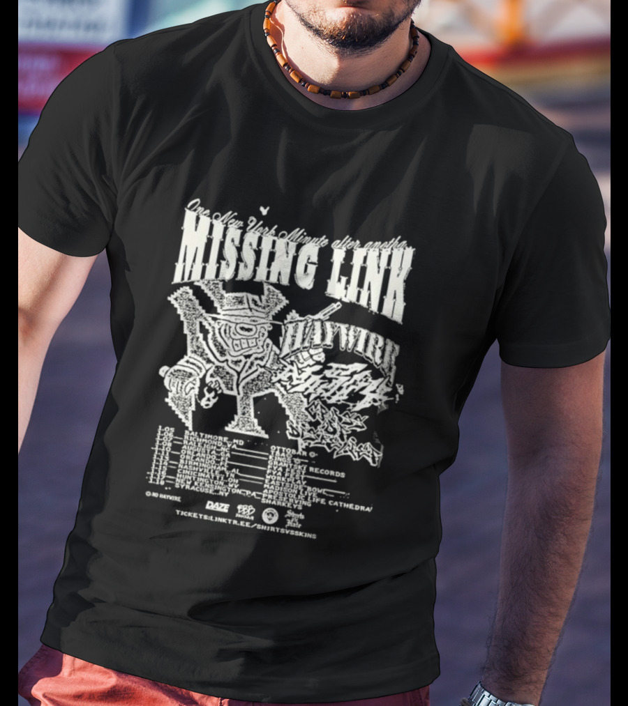 Missing Link Tour Haywire Hardcore Punk 2026 Live At Ottobar Baltimore MD January 5 T-Shirt