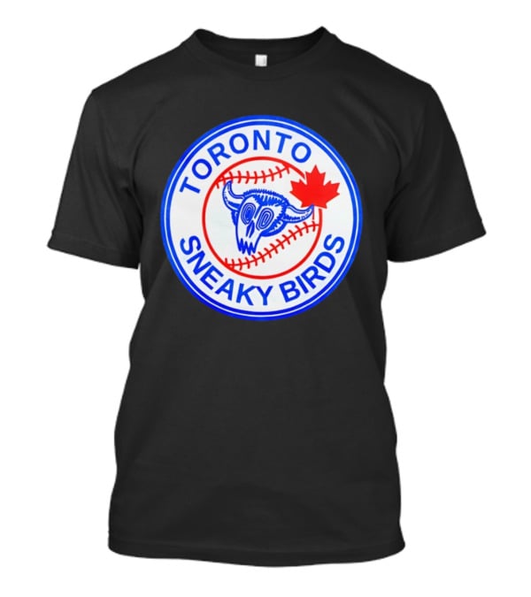 Toronto Sneaky Birds MLB Baseball 2025 Parody Maple Leaf Emblem T-Shirt