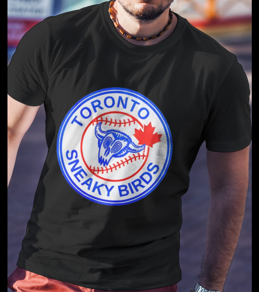 Toronto Sneaky Birds MLB Baseball 2025 Parody Maple Leaf Emblem T-Shirt