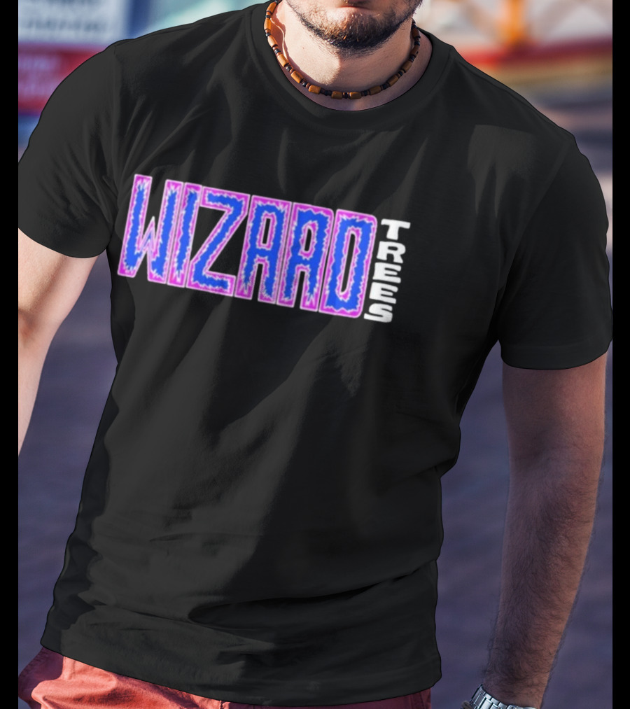 WIZARD TREES Static Electric Vibrant Pattern T-Shirt