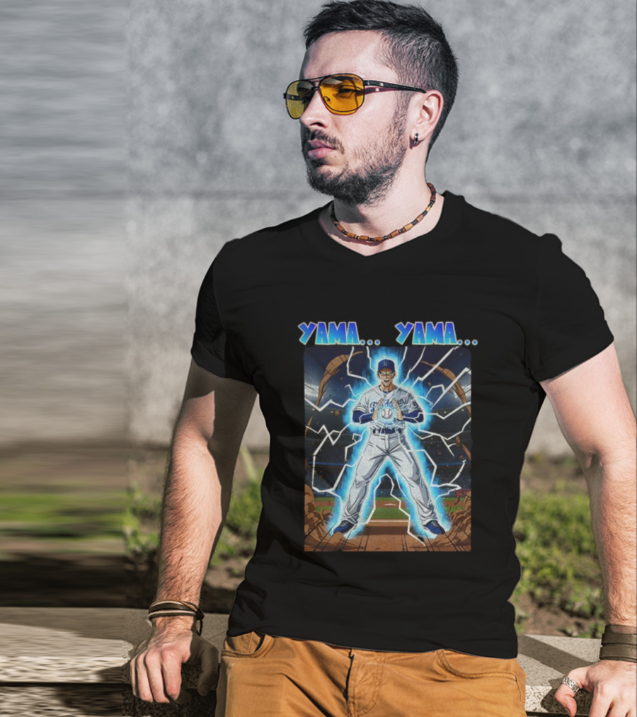 Yoshinobu Yamamoto Yama Yama Anime Los Angeles Dodgers MLB Baseball T-Shirt