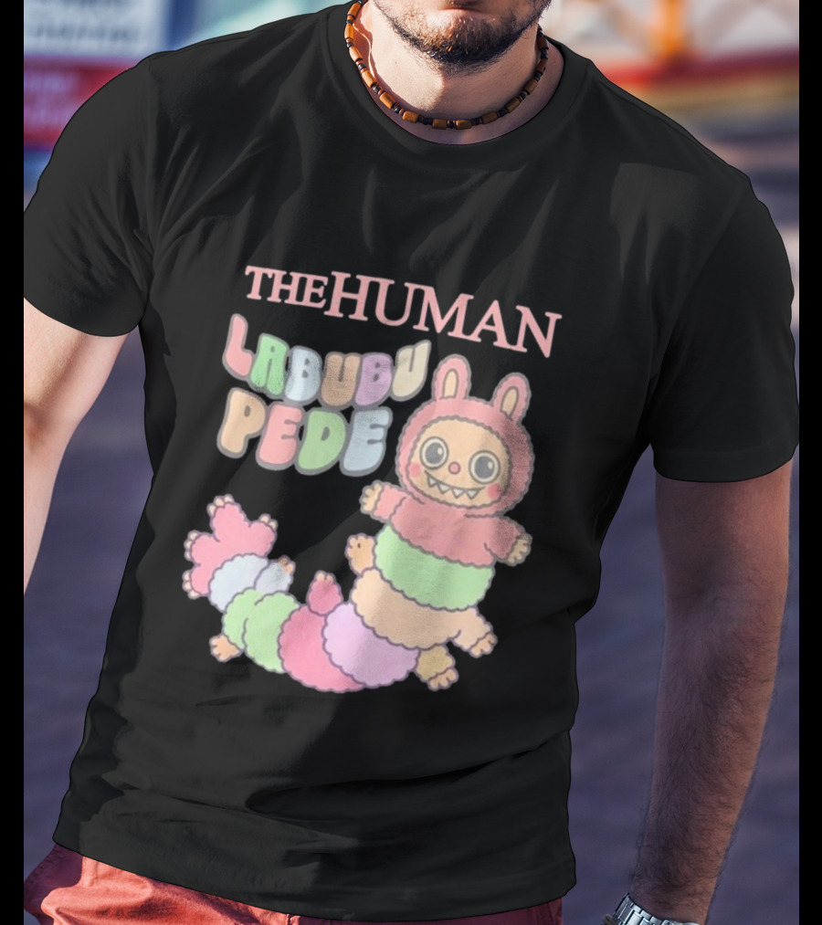 The Human Labubu Pede Pastel Cartoon Character Design T-Shirt