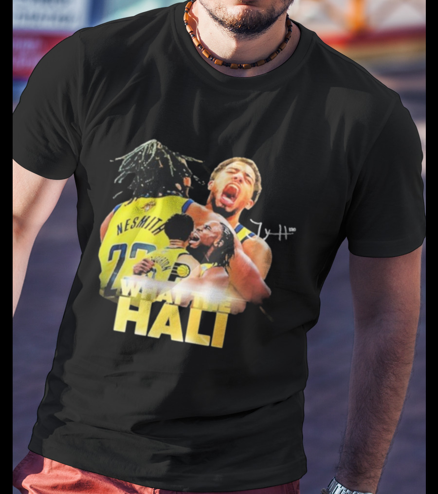 Tyrese Haliburton Hug Aaron Nesmith What The Hali Indiana Pacers 2025 T-Shirt