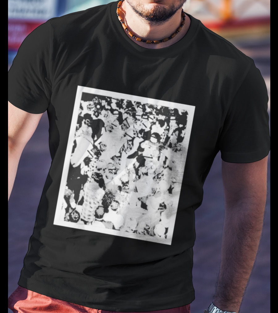 The Salt Shed Crowd Concert Gathering Black And White Photography T-Shirt