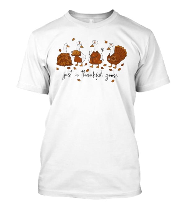 Thanksgiving Nurse Geese Cute Autumn Nurse Goose T-Shirt