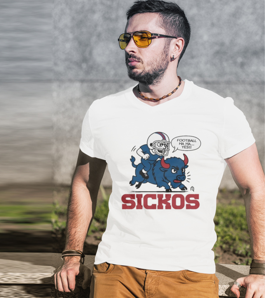 Buffalo Bills Sickos Mascot Football Ha Ha Yes Rider T-Shirt