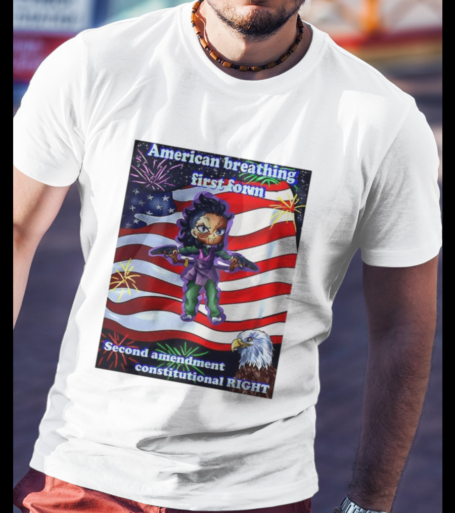 American Breathing First Form Second Amendment Constitutional Right T-Shirt