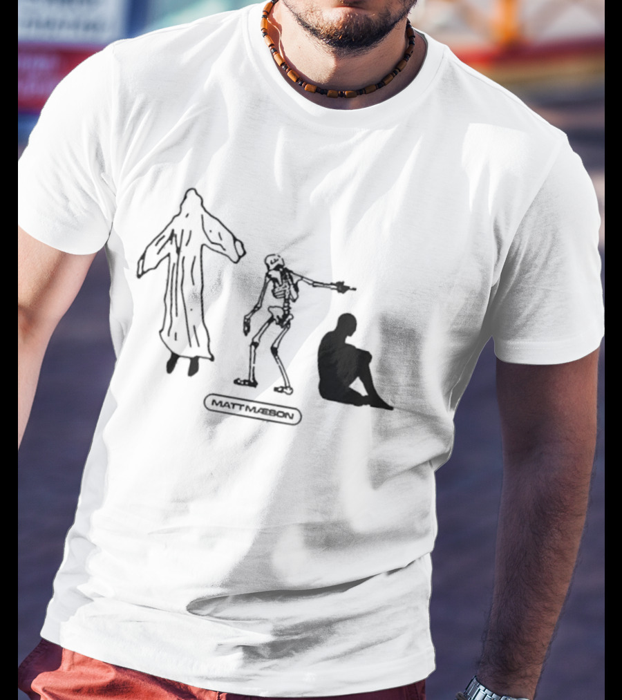 Matt Maeson Rational Skeleton Grim Reaper Meditation Silhouettes T-Shirt