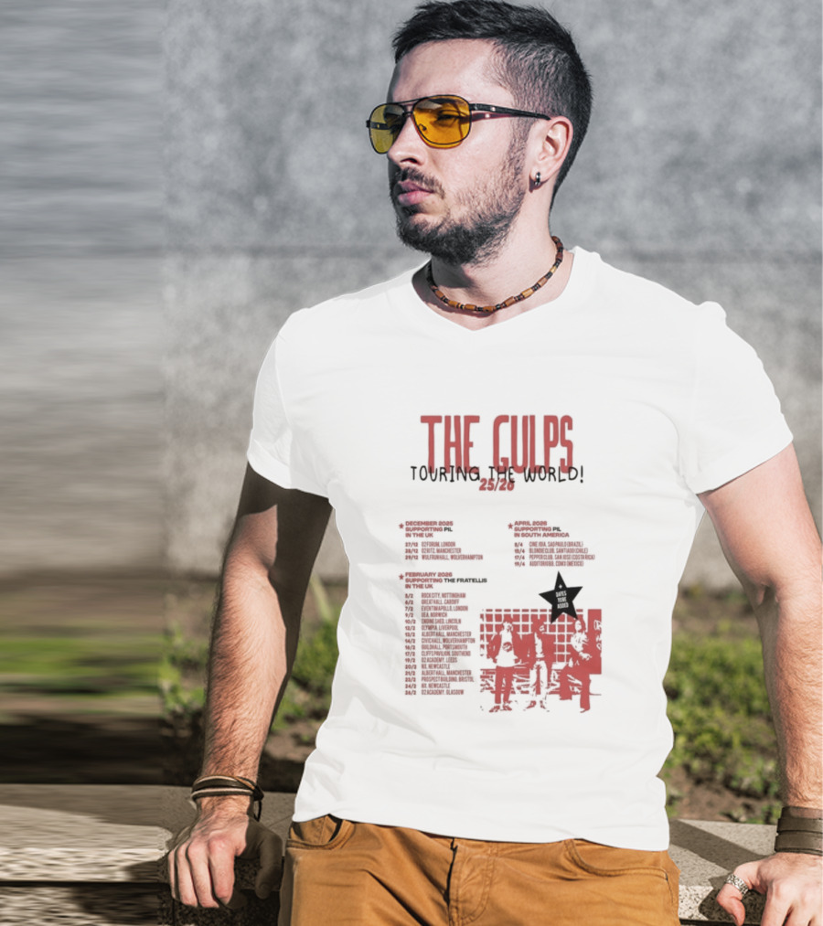 The Gulps Touring The World 2025-2026 Band World Tour Dates And Cities T-Shirt