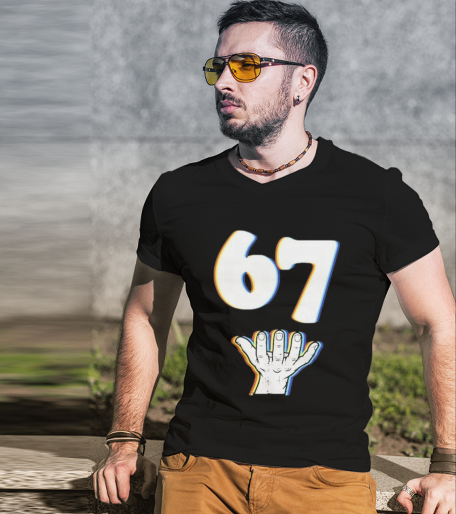 67 Meme Six Seven Hand Gesture T-Shirt