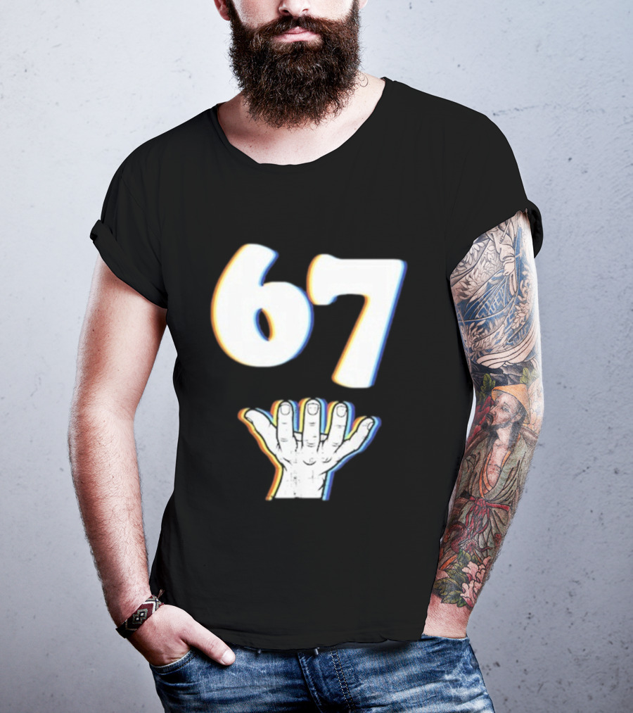 67 Meme Six Seven Hand Gesture T-Shirt
