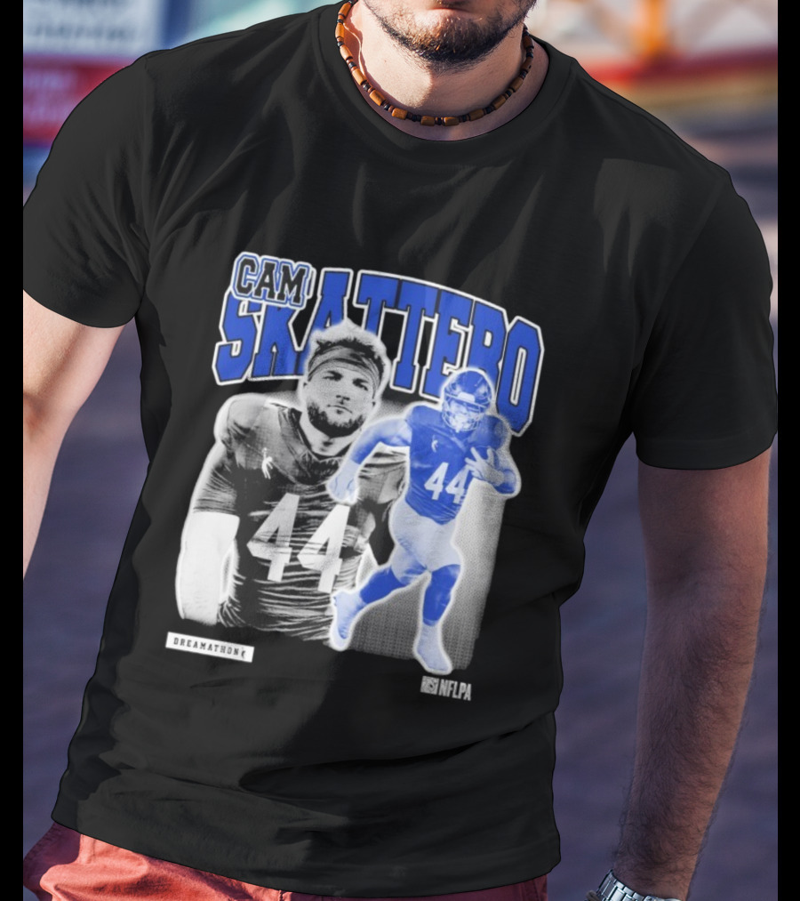 CAM Skattebo NFLPA Dreamathon Football Player 44 T-Shirt