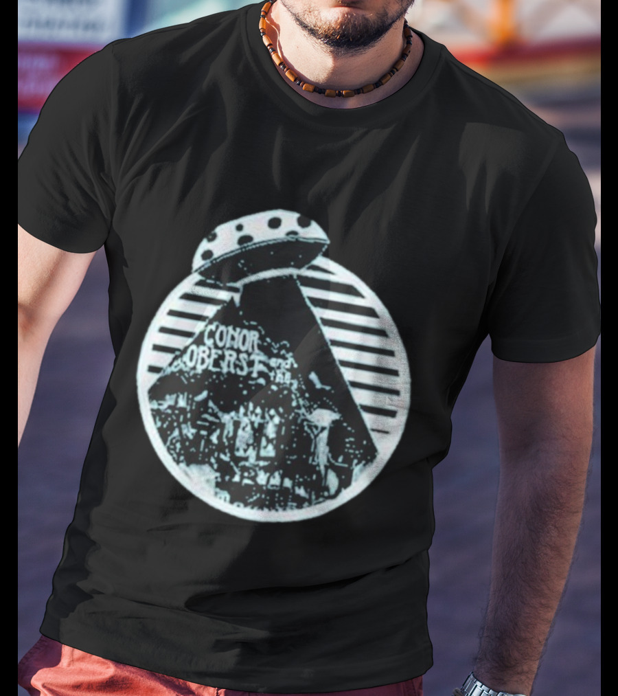 Conor Oberst Mystic Valley Band UFO Retro Alien Spaceship Circle T-Shirt