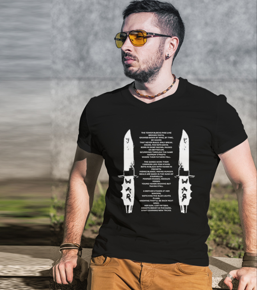 Esdeekid Council House Rat Knife Visage Of Blunter Shivs And Piercings T-Shirt