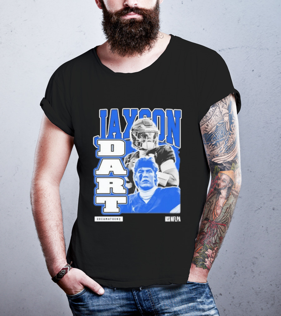 Jaxson Dart Dreamathon NFLPA Football Player Performance T-Shirt