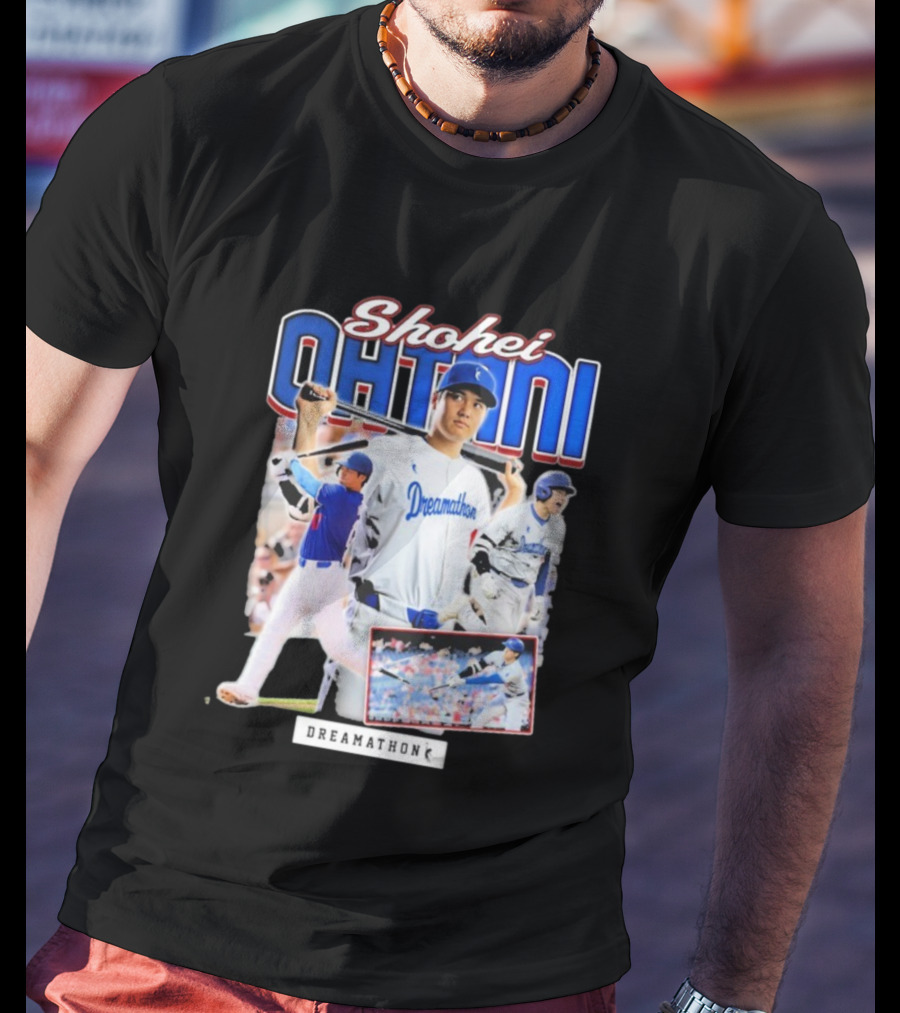 Shohei Ohtani Dreamathon Baseball Action Collage T-Shirt