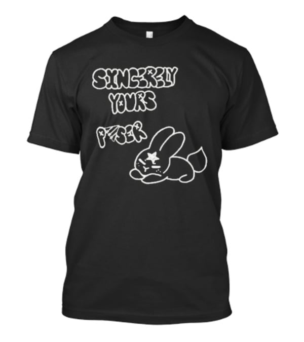 Sincerely Yours Poser Bunny Star Eyed Playful Character T-Shirt