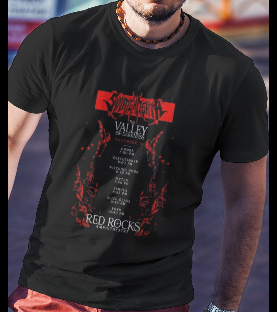 Svdden Death Valley November 13 2025 Event Red Rocks Amphitheatre T-Shirt